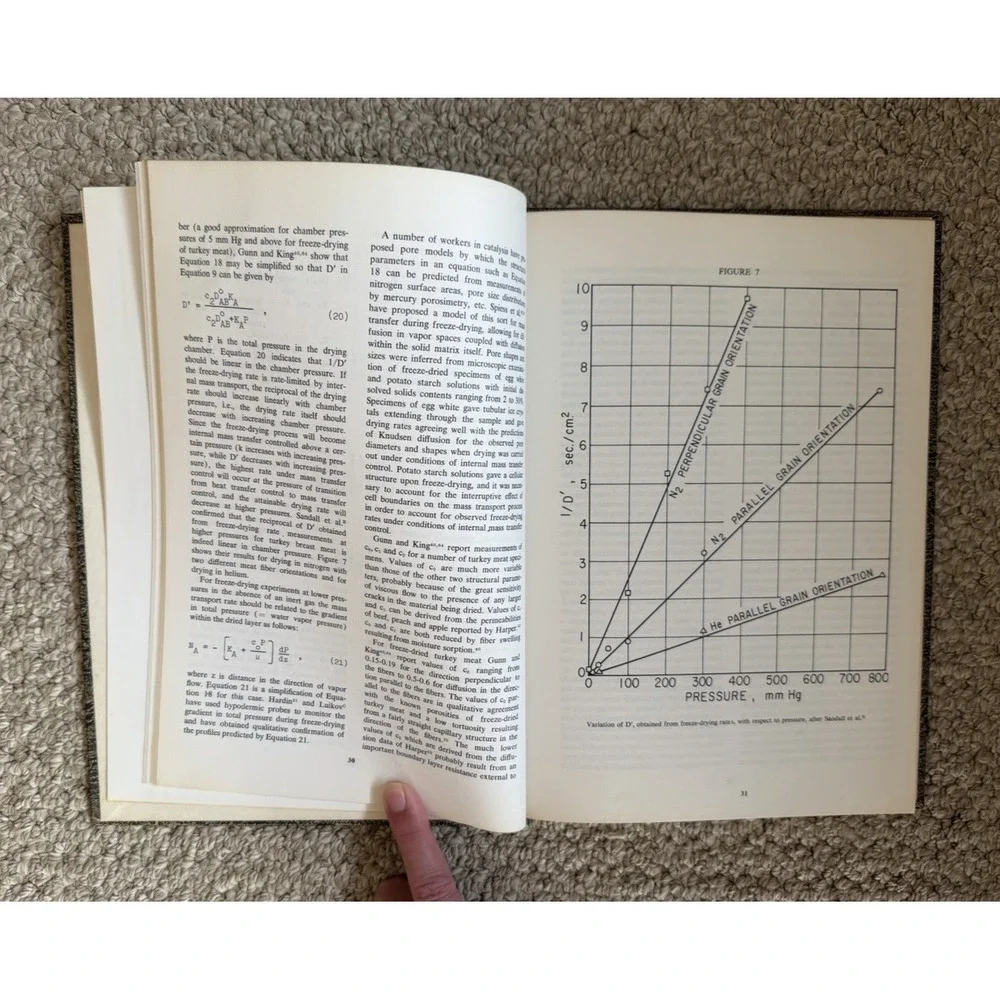 CRC FREEZE - DRYING OF FOODS By C. Judson King, 1971 (CRC Monoscience Meries)